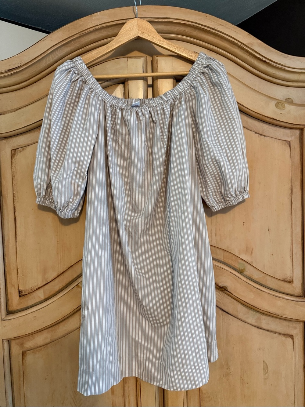 Old Navy Striped Cotton Dress in Light Blue and White